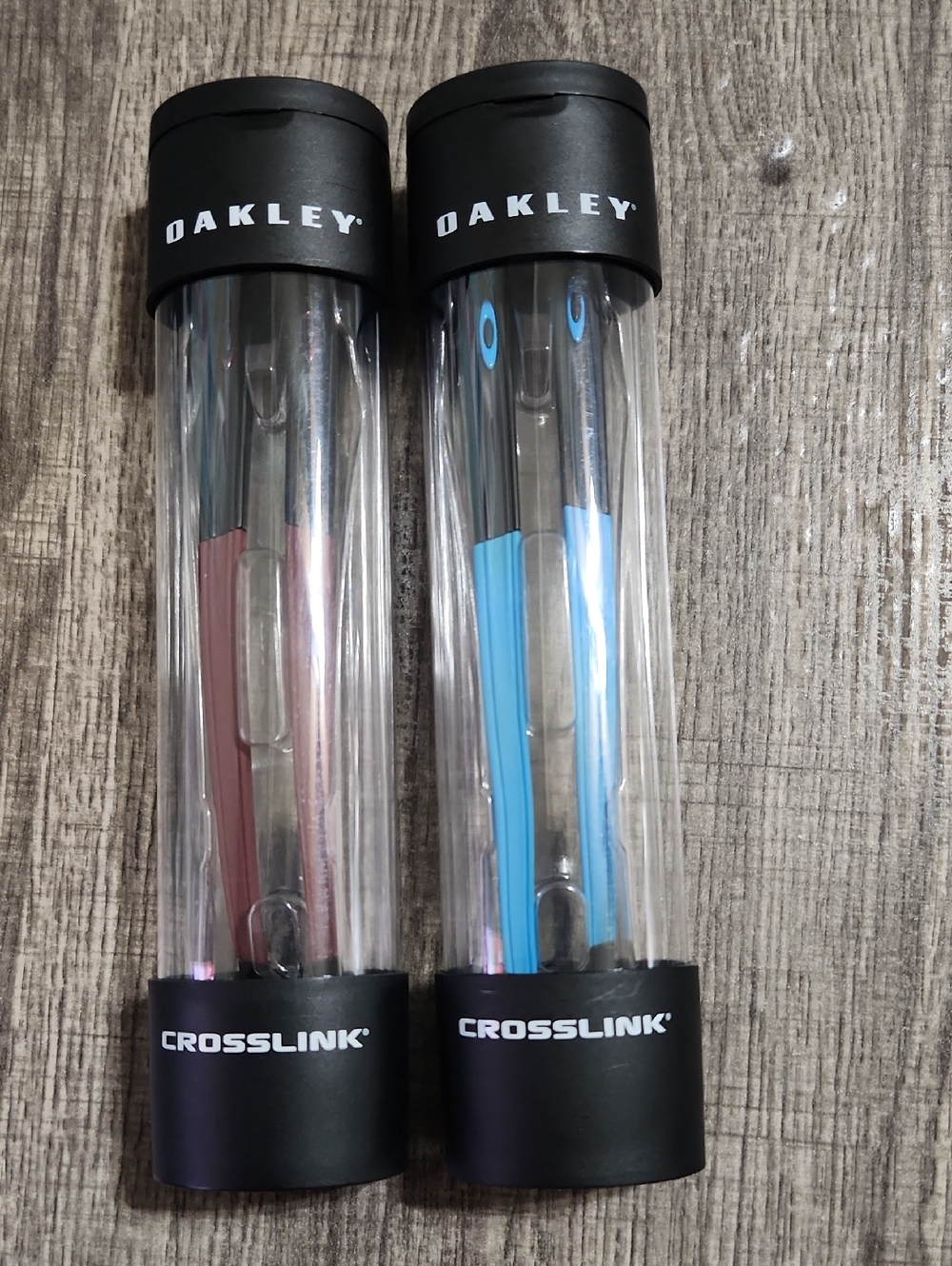 Oakley Crosslink Temple Arms - Maroon & Light Blue